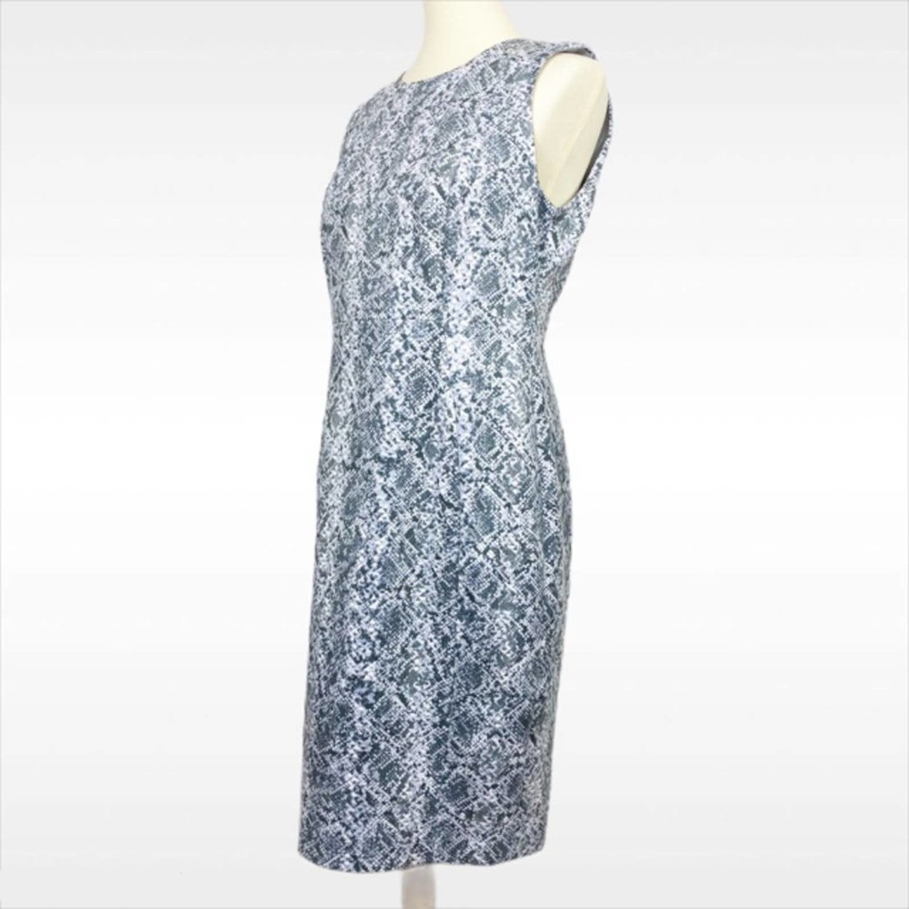Calvin Klein Dress Womens 10 Gray Animal Print Faux Suede Sleeveless Sheath - Picture 4 of 12
